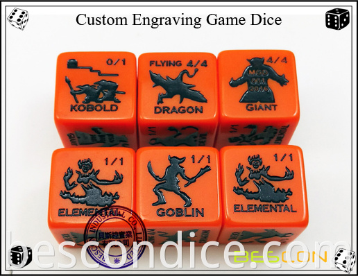 Custom Engraving Game Dice